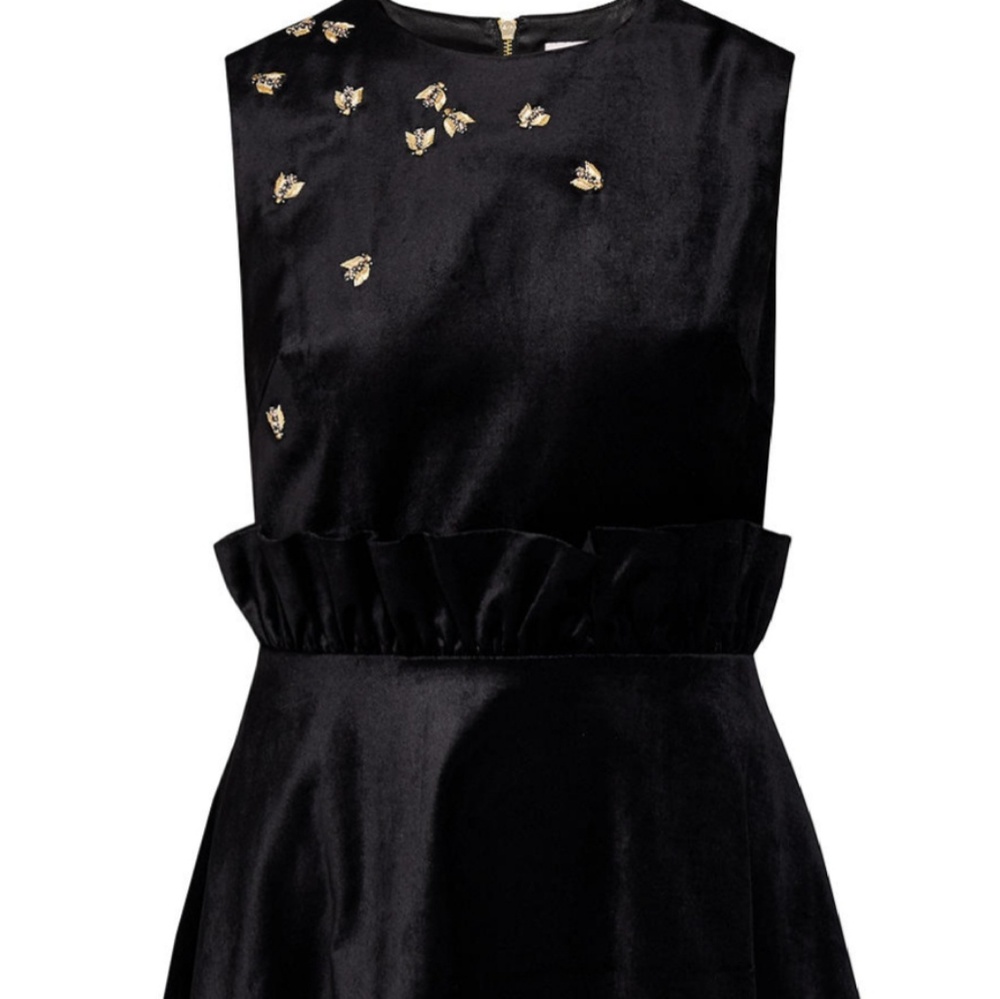 🍒NWT🍒 TED BAKER VELVET QUEEN BEE SHIFT DRESS - Picture 6 of 8
